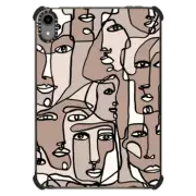 iPad mini (6th gen) iPad Impact Case FACE MOSAIC SKETCH 1 DARK SKIN IPAD, ABSTRACT MINIMAL PEOPLE ILLUSTRATION By Ebi Emporium