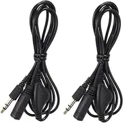 TEHAUX 2Pcs Audio Extension Cable with Volume Control Durable Male to Female Audio Cable for Phone and Tablet Practical Pulley Design for Easy Volume