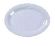 Yanco China MS-212WT Milestone White Melamine 12" x 9" Oval Platter - 1 Doz