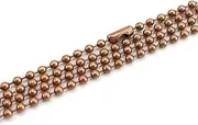 CleverDelights 2.4mm Ball Chain Necklaces - Antique Copper Color - 50 Pack - 24" Length