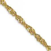 14K Yellow Gold 24 Inch 2.75mm Lightweight Singapore With Lobster Clasp Chain