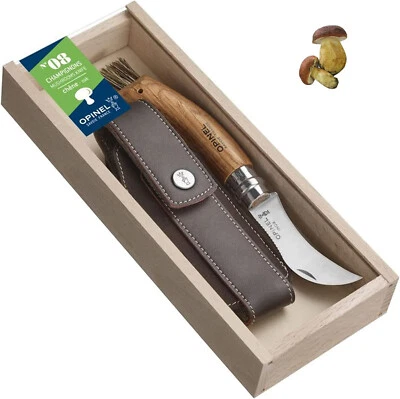 Opinel Champignons: Knife Mushrooms (Oak) + Sheath Gift Box (France)