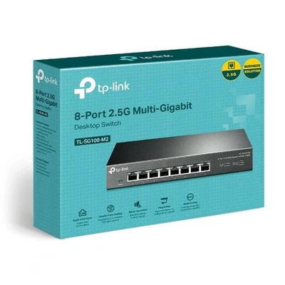 TP-Link TL-SG108-M2 8-Port 2.5G Desktop Switch, Up To 40G Switching Capacity,