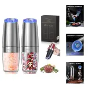Electric Salt and Pepper Grinder Set, Upgraded 4 Batteries, Automatic Pepper ...