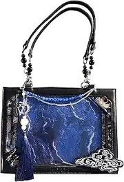 [Generic] Tote Bag For Women,Vintage Work Tote Bag - With Charm, Transparent Window Design, Travel Supplies For Storing Cosmetics, Laptop