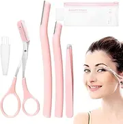 Eyebrow Trimming Set, Eyebrow Care Set, Eyebrow Scissors for Women - Eyebrow Set for Men and Women, Eyebrow Trimmer for Women, Removal of Ingrown Facial Hair, Protective Case