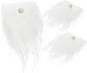 1 Set Precut Gnome Gnome Beard Handmade Materials Christmas Holiday Party Decoration Fake Beard Dwarf Beard Pre-Cut Doll Beard Gnomes Beard Handmade Doll Beard Faux Fur Beard White