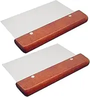 NAMOARLY 2Pcs Stainless Steel Dough Scraper Ergonomic Kitchen Tools for Effortless Dough Cutting and Cleanup Versatile Bench Scraper for Baking and Cooking