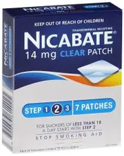 Nicabate Clear Patch Quit Smoking Step 2 14mg 7 Patches