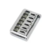 Metal 6 Strings Fixed Hardtail Guitar Bridge Saddle for Electric Guitar(Silver)