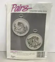 Golden Bee Counted Cross Stitch Kit Pairs - Unicorns No. 60293 New Unopened