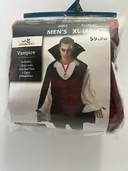 Way To Celebrate Adult Vampire Halloween Costume Men’s XL (40-42) Brand New