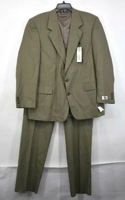 Bert Pulitzer Mens Gray Notch 2-Button Slack Pant Wool Blend 2-Piece Suit XL