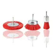 3 Piece Nylon Filament Abrasive Wire Brush Wheel & Cup Brush Set with 1/49821