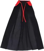 PRETYZOOM Medieval Vampire Cloak with Stand Collar Unisex Single Layer Renaissance Cape for Halloween Masquerade Party Cosplay Costume Accessories Breathable for Comfort