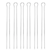 6Pcs Metal BBQ Grilling Fork Special Design Double Connective Sticks Skewer For