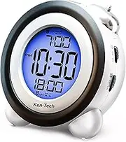 Uniqal Alarm Clock, Date Display Twin Loud for Heavy Sleepers Alarm Backlight for