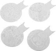 Ipetboom 4pcs Nail Stamping Plates Durable Nail Art Stencils for DIY Designs Multi Pattern for Creative and Stamping