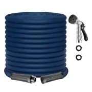 Garden Hose 50ft, Non-Expanding Lightweight Water Hose with 7 Function Nozzle...