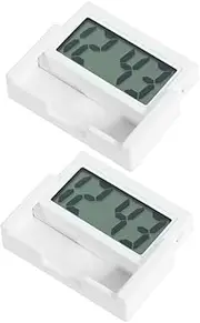 GAXIRE 2pcs Mini Portable Digital Clock for Car Dashboard Silent Student Table Clock Modern Compact Management Accessory for Vehicles