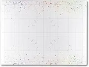 GLASSBOARD STUDIO Glass Craft Mat - Magnetic, Heat & Scratch Resistant - For Crafting, Cutting, Painting, Mixed Media Artwork - Grid Lines, Non-Slip Rubber Feet (Color Burst 18"L x 24"W)