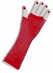 sexy BE WICKED short MID-ARM length FINGERLESS fishnet GLOVES retro 80's MADONNA
