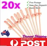 20 Hens Party Night Willy Dick Straw Penis Dicky Sexy Straws Bachelorette straw