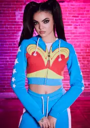 [Dolls Kill x DC] Warrior Goddess Zip-Up Hoodie