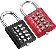 Ipetboom 2Pcs Metal Combination Locks for Luggage Gym Padlocks Weather Resistant Durable for Lockers Cabinets Outdoor Doors More