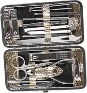 Baluue 19pcs Nail Clippers Set Nail Grooming Kit Multifunctional Manicure Tools for Home and Travel