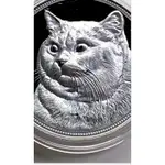 2018 年紐埃英國短毛貓2 盎司紀念銀幣