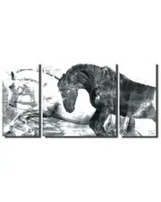 Ready2HangArt Equestrian Saddle Ink PSI Canvas Wall Art by Tristan Scott
