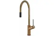 Oliveri Vilo Pull Out Mixer Tap Natural Brass VT0398B-NB