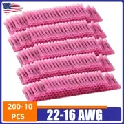 10-200Pcs 22-16AWG Heat Shrink Wire Splice Butt Terminals Connectors Seal Crimp