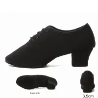 在飛比找蝦皮購物優惠-牛津透氣舞鞋國際標準男女錶演比賽拉丁探戈現代爵士舞鞋高跟3.