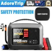 8000A Car Jump Starter Pack Booster + 300PSI Air Compressor Emergency Power Bank