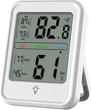 Digital Thermometer and Hygrometer Backlight Home Weather Station Multifunctional for Temperature Humidity Monitoring