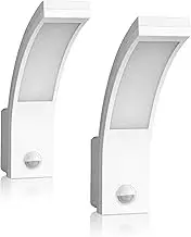 SEBSON LED Outdoor Light with Motion Sensor Pack of 2 Wall Light White 15 W 1000 lm Cold White 5800 K IP65 Outdoor Wall Light Sensor 9 m / 140°