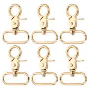 6Pcs Swivel Snap Hook, 38mm(1 1/2") Trigger Snap Claw Lanyard Clips, Light Gold