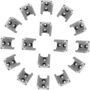 FOMIYES 24 Pcs Wheelchair Toilet Seat Tube Clamp Pipe Mount Clamp Toilet Seat Attachment Wheelchair Accessories U Clips Holder Bracket Commode Chair Tube Fastener Pipe Clips Grey Pp