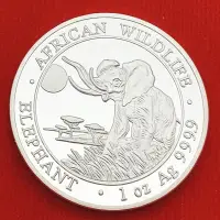 在飛比找蝦皮購物優惠-2016非洲贊比亞日出大象動物鍍銀紀念幣 收藏工藝浮雕銀幣硬