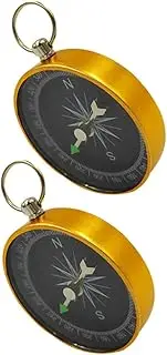 Outdoor Keychain Compass Aluminum Mini Compass Versatile Tool for Hiking Camping Vehicle Navigation