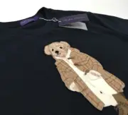 Ralph Lauren Purple Label Toggle Coat Papa Bear Patch Fleece Sweater Sweatshirt