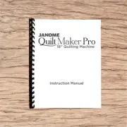 Janome Quilt Maker Pro 18 Operator's Instruction Manual Printed Comb Bound
