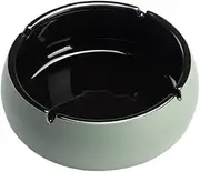 Decorative Modern Ceramic Large Capacity Ashtray Inner Wall Black Glaze Ashtrays Desktop AshTrays for Indoor and Outdoor Home Decorations Smoking Holder Cigarettes Ash Butt Disposal