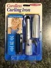 Vtg Thermacell Mini Travel Cordless Butane Curling Iron Brush Blue TC-6 SEALED