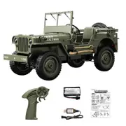 Catzon 4WD Off Road RC Jeep Rock Crawler Vehicle with Linked Lights 1:10 Scales Remote Control Car