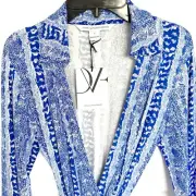 NWT DVF Jeanne Wrap Dress Jersey Snake Print Long Sleeve Collared Stretch Size2