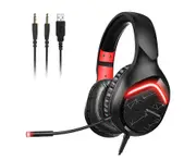 Ymall Stereo Gaming Headset with Detachable Mic LED Light for Xbox one PS4 PC