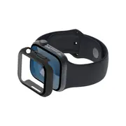 TemperedCurve 2-in-1 Treated Screen Protector + Bumper for Apple Watch for Apple Watch Series 9/8/7/6/5/4/SE